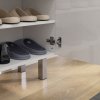 HOMCOM Shoe Cabinet, Compact Shoe Storage Cabinet with Soft-Close Hinges and Adjustable Shelves for 15-20 Pairs of Shoes, High Gloss White
