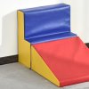 HOMCOM Soft Play Set, 2 Piece Kids Climb and Crawl Foam Play Activity Toys, Soft Play Equipment for Toddlers 12-36 Months, Red