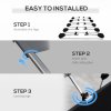Outsunny Lightweight Camping Bed, Aluminium Portable Camp Cot Sleeping Bed w/ Strong Support 150kg and Carry Bag for Outdoor Overnighter Camping, Hiking, Travel, RV, Black