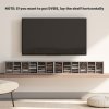 HOMCOM 204 CD Media Display Shelf Unit Set of 2 Blu-Ray Tower Rack w/ Adjustable Shelves Bookcase Storage Organiser, Cement Grey