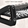 HOMCOM Foot Rest Under Desk, 6 Height Adjustable Footrest with Massage Texture and Rollers, Non-Slip Office Footstool for Under Desk, Black