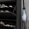 HOMCOM 3 Drawer Shoe Cabinet with 2 Flip Doors, Sliding out Drawer and Adjustable Shelf for 12 Pairs of Shoes, Narrow Shoe Storage Cabinet for Hallway, Entryway