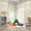 ZONEKIZ Toy Organiser, Children Storage Boxes with Three Non-Woven Fabric Drawers, Kids Toy Box Organiser Shelf for Bedroom, Playroom, Nursery - White