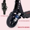 SPORTNOW Electric Scooter for Kids, Folding E Scooter for Age 6-14 with Dual Brakes, Up to 14 KM/H, Maximum Range 6 KM, 6.8kg Lightweight, Front Suspension, LED Colourful Lights, Black