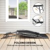 Outsunny Set of 2 Folding Sun Loungers for Garden, 4 Positions Adjustable Outdoor Chaise Lounge Chairs with Armrests, Pillows, Steel Frame, Sunbed Recliners for Patio, Beach and Poolside, Black