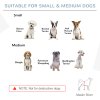 PawHut Wooden Dog Gate, Dog Fence Indoor, 80 cm Tall Freestanding Pet Gate for Small and Medium Dogs with 4 Panels, 2 Support Feet, White