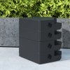 Outsunny Umbrella Weights for Cantilever Parasols, Set of 4 Heavy Duty Parasol Base Weights, 64kg Sand or 55kg Water Filled, Black