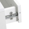HOMCOM 2PC Shoes Storage Chest Cloths Rack Unit w/Mirror Multiple Shelves Large Storage Capacity Shoes Cabinet 6 Hooks Cloth Rack