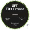 SPORTNOW Trampoline Replacement Mat with Eight Rows of Stitching, Spring Pull Tool, 42 V-Hooks, for 8ft Trampoline, Using 14cm Springs, Trampoline Jumping Mat, Green