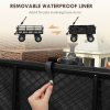 Outsunny Garden Trolley Cart, Heavy Duty Festival Trolley with Removable Liner, Quick-Release Sides, 10