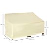 Outsunny 600D Oxford Cloth Furniture Cover, 2 Seater Sofa Protector for Garden Patio, Outdoor, Waterproof, 140L x 84W x 56/94H cm
