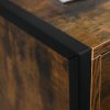 HOMCOM Bedroom Chest of Drawers, Industrial 3-Drawer Dresser, Storage Drawers Unit with Metal Frame for Living Room, Rustic Brown