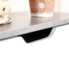HOMCOM Two Drawer Shoe Cabinet Home Storage Organiser w/ Groove Handles Adjustable Shelves Modern Boxy Rack Hallway Bedroom Furniture