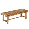 Outsunny 1 Piece 2-seater Outdoor Indoor Wooden Garden Bench Fir Patio Loveseat, 110L x 38W x 35Hcm, Carbonised