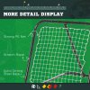 HOMCOM Angle Adjustable Rebounder Net Goal Training Set Suitable For Football, Baseball, Basketball Daily Training Black - 78L x 84W x 65-75H cm