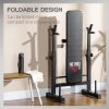 HOMCOM Adjustable Weight Bench, Foldable Bench Press with Barbell Rack, Dip Station, for Home Gym, Strength Training, Multi-Use Workout Bench, Black