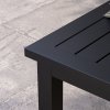 Outsunny Aluminium Outdoor Coffee Table, Rectangular Patio Side Table with Slat Tabletop for Indoor, Garden, Balcony, 100cm x 60 cm, Black
