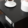 HOMCOM Wooden S Shape Cube Coffee Table 2 Tier Storage Shelves Organizer Office Bookcase Living Room End Desk Stand Display 
