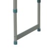 Outsunny 2FT Garden Outdoor Camping Table Portable Folding Picnic Table Aluminium Frame with Adjustable Height 60L x 45W x 64H (cm)