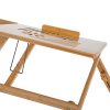 HOMCOM Portable Laptop Desk Notebook Tray PC Bed Table with Drawer Adjustable & Foldable (55L x 35W x 22-32.5H (cm))