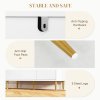 HOMCOM Sideboard, Modern Storage Cabinet with Carved Line Doors, Cupboard and Adjustable Shelves for Living Room, Dining Room, Hallway, White