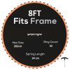 SPORTNOW Trampoline Replacement Mat with Eight Rows of Stitching, Spring Pull Tool, 42 V-Hooks, for 8ft Trampoline, Using 14cm Springs, Trampoline Jumping Mat, Orange