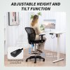 HOMCOM Drafting Chair with Adjustable Armrests, Ergonomic Mesh Office Chair with Lumbar Support, Adjustable Height and Footrest for Standing Desk, Black
