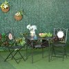 Outsunny 70cm Aluminum Roll-Top Table w/Mesh Bag Camping Outdoor Dining Foldable w/Steel Frame Picnic Lightweight Hiking Furniture Desk, Black