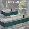 Outsunny 120 x 80cm/241L x 90.5cm Galvanised Raised Garden Bed, Metal Elevated Planter Box with Open Bottom, Outdoor Flower Pot for Growing Flowers, Herbs, Green