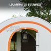 Outsunny 5-6 Man Camping Tent, 3000mm Waterproof Tunnel Family Tent Shelter with Bedroom and Adjustable Living Room, Easy Setup with Carry Bag, Cream and Orange