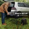 Outsunny Portable Camping Table, 3ft Lightweight Folding Aluminium Picnic Table with Roll Up Top, Carry Bag for Outdoor Camping, Picnic, Hiking, Cooking, BBQ, Fishing, Black