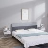 HOMCOM Floating Bedside Table Set of 2, Wall Mount Nightstands with Storage Drawer and Open Shelf for Bedroom, White