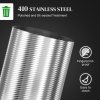 HOMCOM 20 Litre Kitchen Bin, Stainless Steel Pedal Bin with Soft-close Lid, Fingerprint Proof Cylindrical Rubbish Bin with Foot Pedal and Removable Inner Bucket, Silver