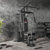 HOMCOM Home Gym Equipment, Multi Gym Workout Station with 45Kg Weight Stack, Chest Station, Butterfly Press & Leg Developer for Strength Training, Black