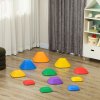 AIYAPLAY Balance Stepping Stones for Kids, 11-Piece Non-Slip Stackable River Stones, Obstacle Courses for Balance and Motor Skills, Indoor Outdoor Sensory Toy Gift for Ages 3-8 Years