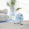 HOMCOM 14 Inches Chrome Metal Floor Fan, High Velocity 3-Speed Home Gym with Adjustable Head, Portable Desk & Table Fan Air Circulator for Home Office, Powerful Airflow, Quiet Operation