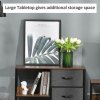 HOMCOM Chest of Drawers Storage  Dresser Cabinet Organizer with 3 Fabric Drawers and 2 Display Shelves for Living Room, Bedroom, Hallway