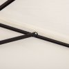 Outsunny 3(m) Half Parasol, Semi Round Umbrella with Metal Frame, Crank Handle for Balcony, Garden, Cream White