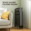 HOMCOM Folding Bed with Mattress, Foldable Guest Bed on Wheels, Portable Single Bed with 7cm Mattress, 188 x 76cm, Grey