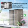 Outsunny 5ft x 3ft Metal Garden Storage Shed, Outdoor Tool Shed with Sloped Roof, Lockable Door for Tools, Equipment, Light Grey