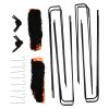 HOMCOM Set of 2 Football Goal Net 6 x 3 ft Foldable Outdoor Sport Training Teens Adults Football with Carrying Bag Orange