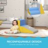 HOMCOM Soft Play Set, 2 Piece Kids Climb and Crawl Foam Play Activity Toys, Soft Play Equipment for Toddlers 12-36 Months, Grey