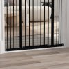 PawHut Pressure Fit Dog Stair Gate No Drilling Safety Gate Auto Close for Doorways, Hallways, 74-100cm Adjustable, 94cm Tall, Black