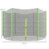 SPORTNOW 10ft Trampoline Net Replacement with 6 Plastic Pole Covers, Weather-Resistant Trampoline Netting Replacement with Zipped Entrance, Poles Not Included, Green