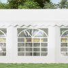 Outsunny 6m x 4m Marquee Party Tent, Heavy Duty Wedding Canopy with Sidewalls, Doors, Windows, Galvanised Garden Gazebo for Parties Events, White
