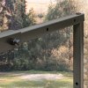 Outsunny Firewood Log Rack, Retractable Metal Wood Store Holder, Indoor Outdoor Fireplace Log Storage Shelf with Hooks, 65 x 25 x 150 cm, Black