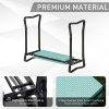 Outsunny 2 in 1 Garden Kneeler Seat, Kneeling Pad Support Bench, Foldable Knee Protector, Green