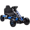 AIYAPLAY Pedal Go Kart, Ride on Racer with Freewheel System, Brake, Non-Slip EVA Wheels, Metal Frame, Go Kart for Kids Ages 3-6 Years, Blue