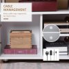 HOMCOM TV Cabinet Unit for TVs up to 50'' with Storage Shelf and Cupboards, Living Room Entertainment Center Media Console