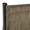 Outsunny 4 Pieces Garden Chairs, Stackable Outdoor Chairs with High Backrest and Armrest, Breathable Mesh Fabric Dining Chair Set of 4, Mixed Brown